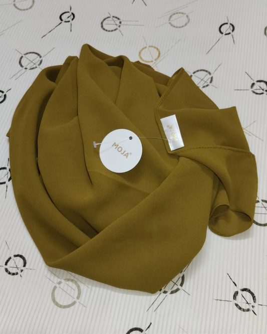 MOJA Malaysian Heavy Chiffon / Georgette Hijab – Burnt Olive [2m Big Size]