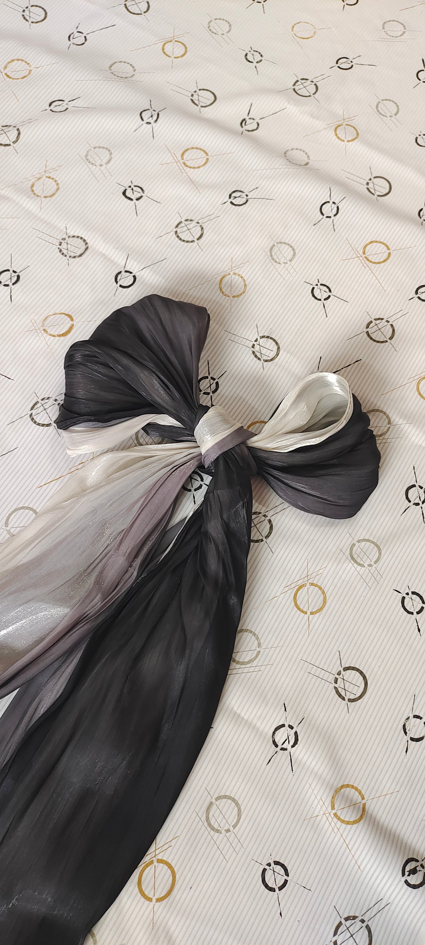 Organza Ombre Hijab – Midnight Pearl | Lightweight, Elegant & Flowy