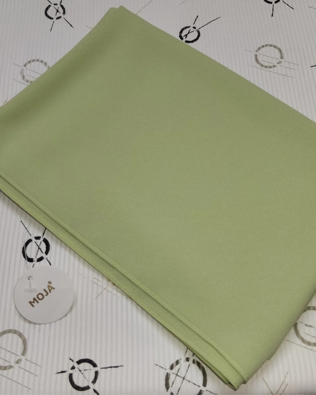 MOJA Malaysian Heavy Chiffon / Georgette Hijab – Pastel Pista [2m Big Size]