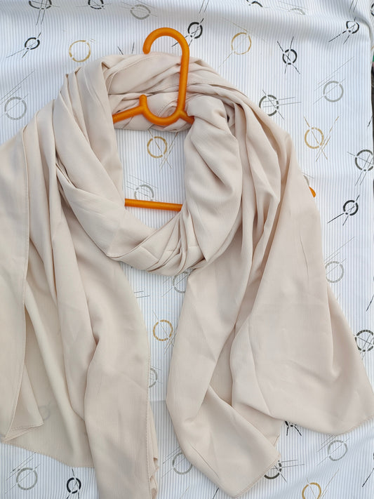 Zera Stretch Cotton Hijab – Sand Beige (2m)