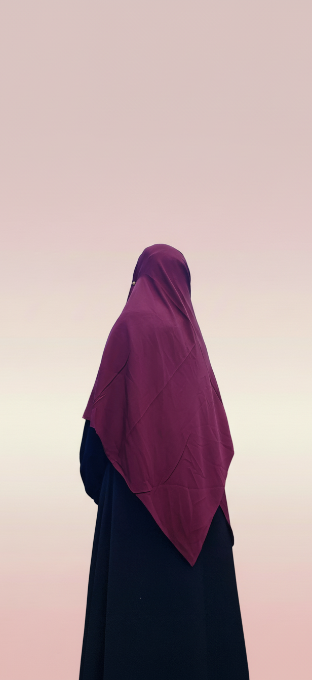 Zera Stretch Cotton Hijab – Plum Purple (2m)
