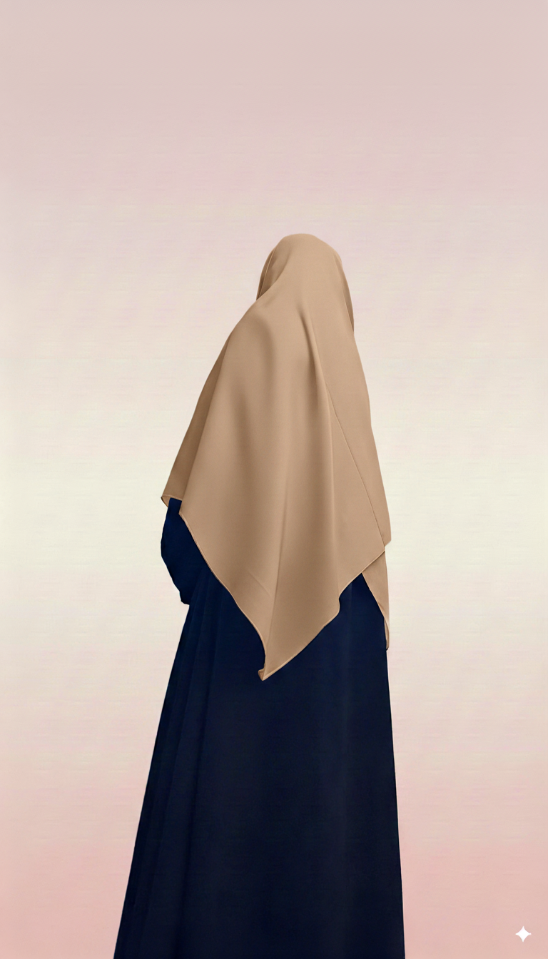 Moja Matte Satin Hijab – Nude Brown (2m)