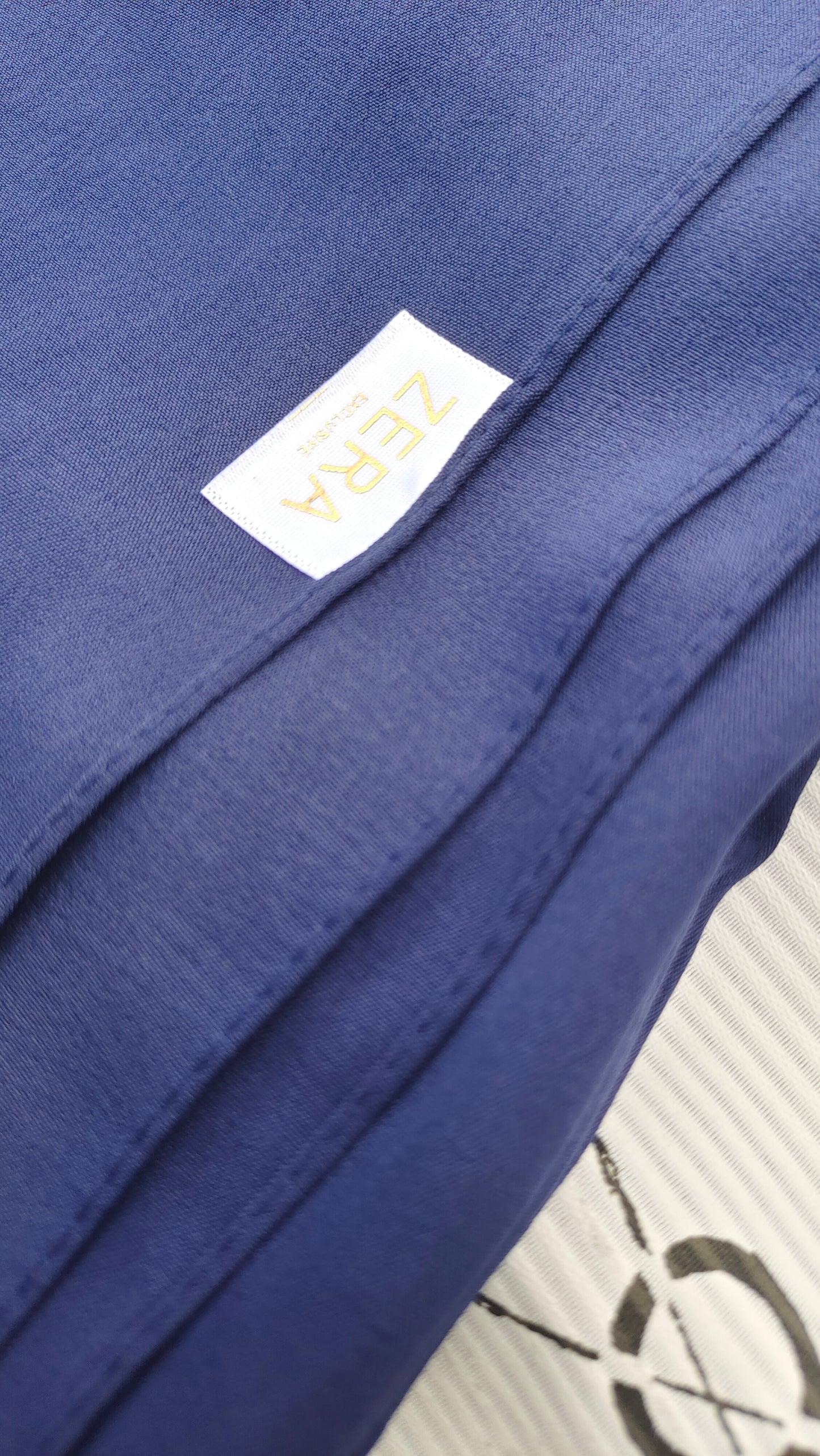 Zera Stretch Cotton Hijab – Navy Blue (2m)
