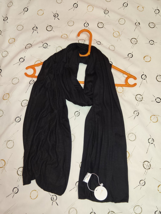 Moja Turkey Jersey Hijab – Jet Black  | Soft Stretch Premium Hijab