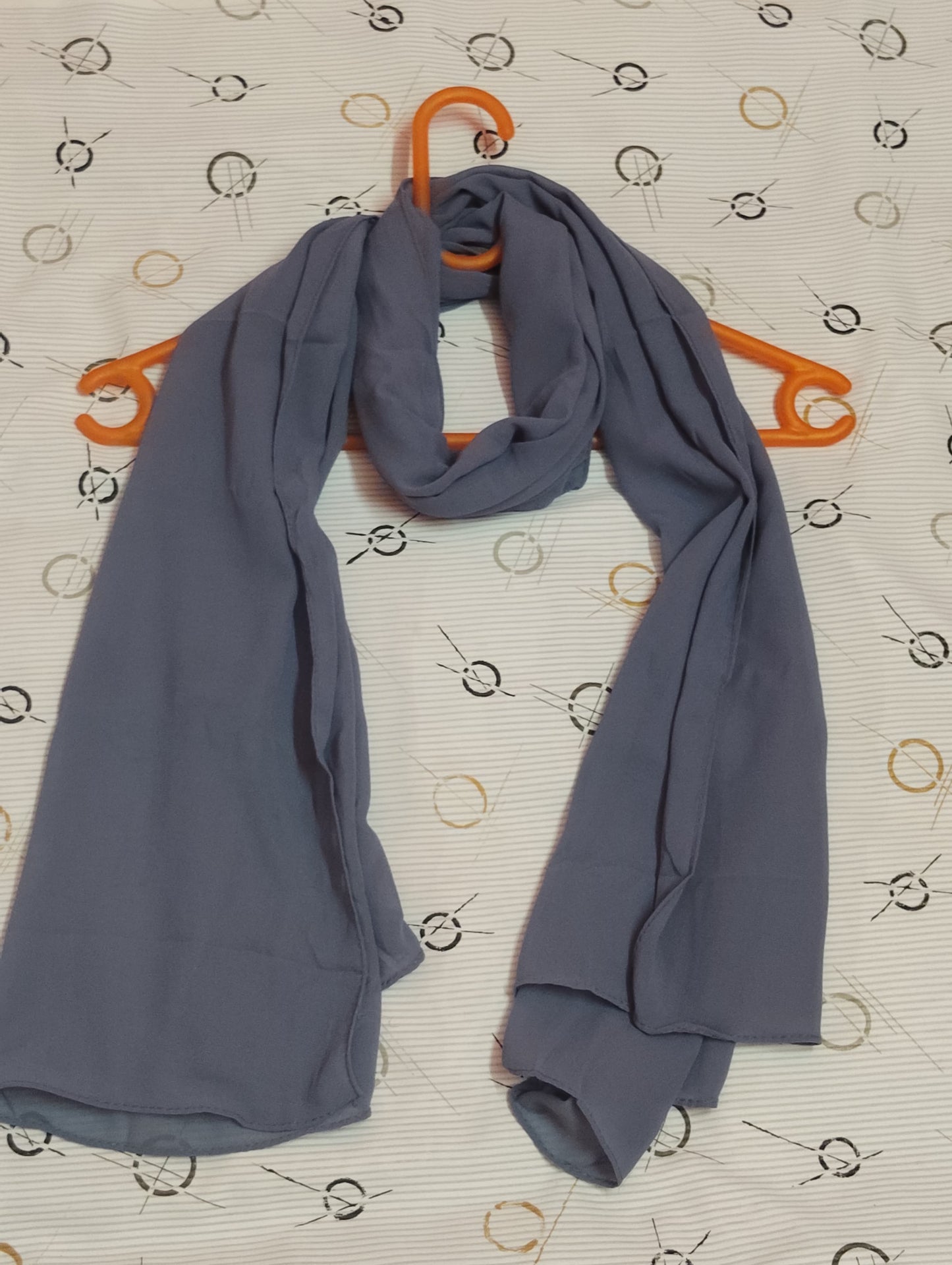 Premium Regular Heavy Chiffon ~ Slate Blue Grey  | Lightweight