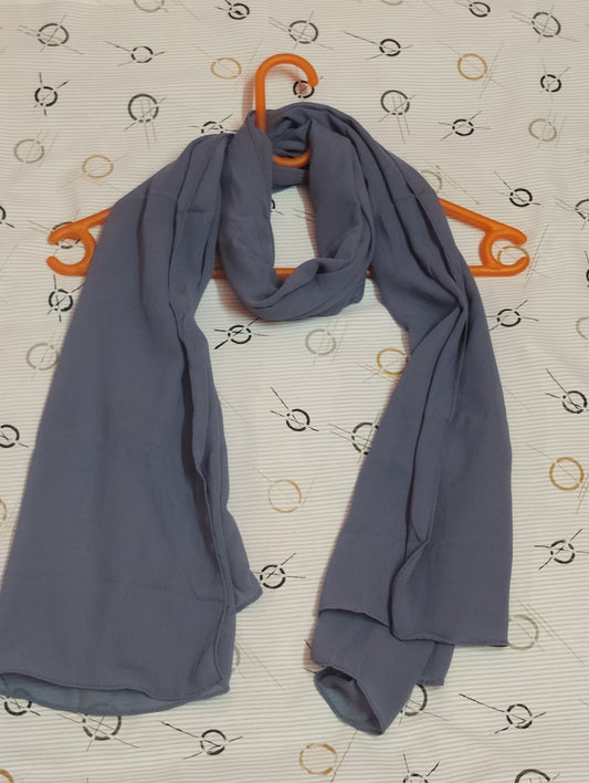 Premium Regular Heavy Chiffon ~ Slate Blue Grey  | Lightweight