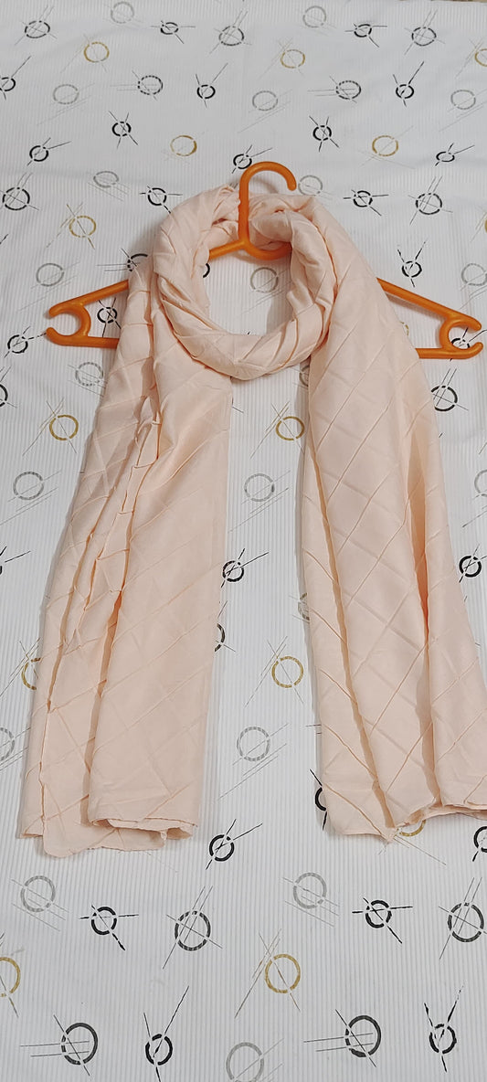 Modal Cotton Crush Hijab – 2 Meter | Soft Peach