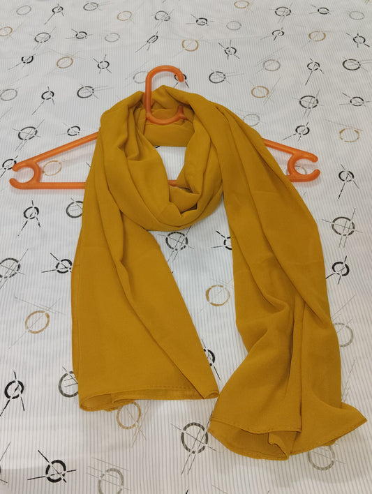Premium Regular Heavy Chiffon ~ Golden Saffron | Lightweight