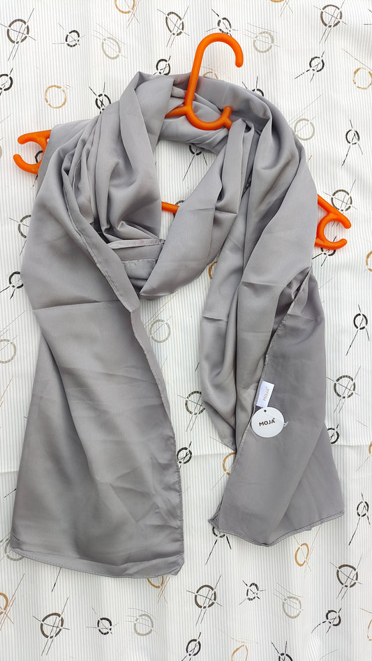 Moja Matte Satin Hijab – Ash Grey (2m)