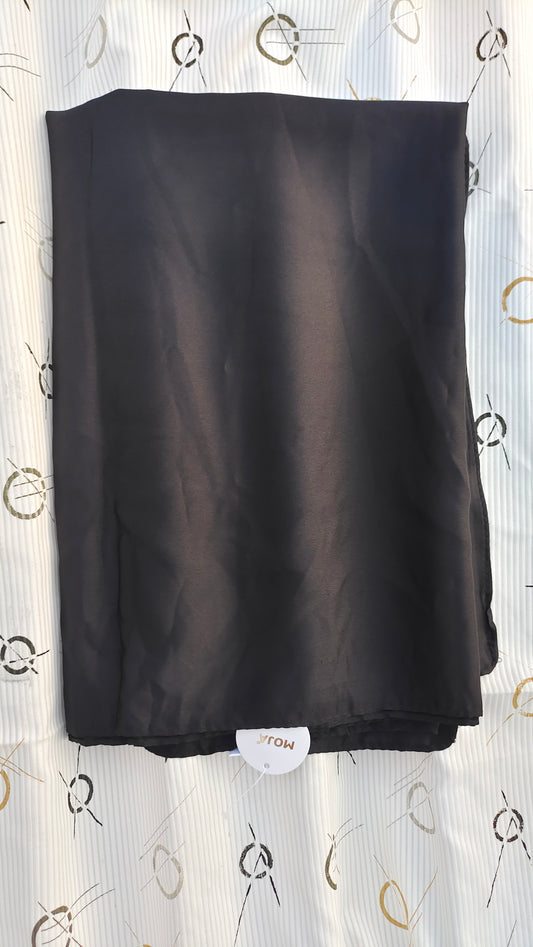 Moja Matte Satin Hijab – Jet Black (2m)