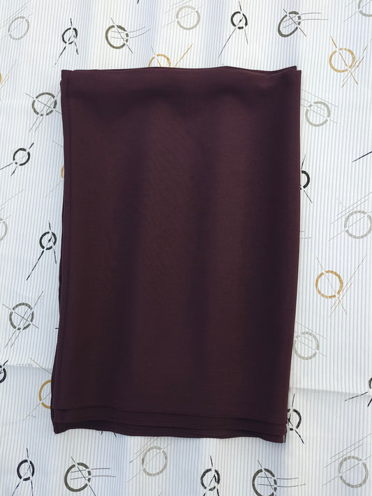Zera Stretch Cotton Hijab – Maroon Brown (2m)