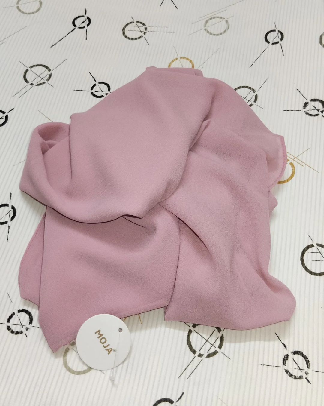 MOJA Malaysian Heavy Chiffon / Georgette Hijab – Valentine [2m Big Size]