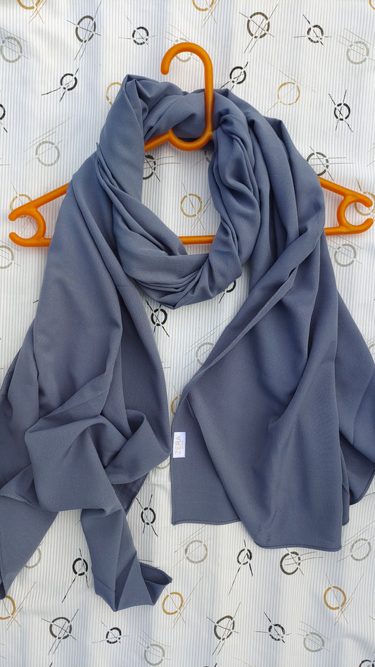 Zera Stretch Cotton Hijab – Ash Grey (2m)