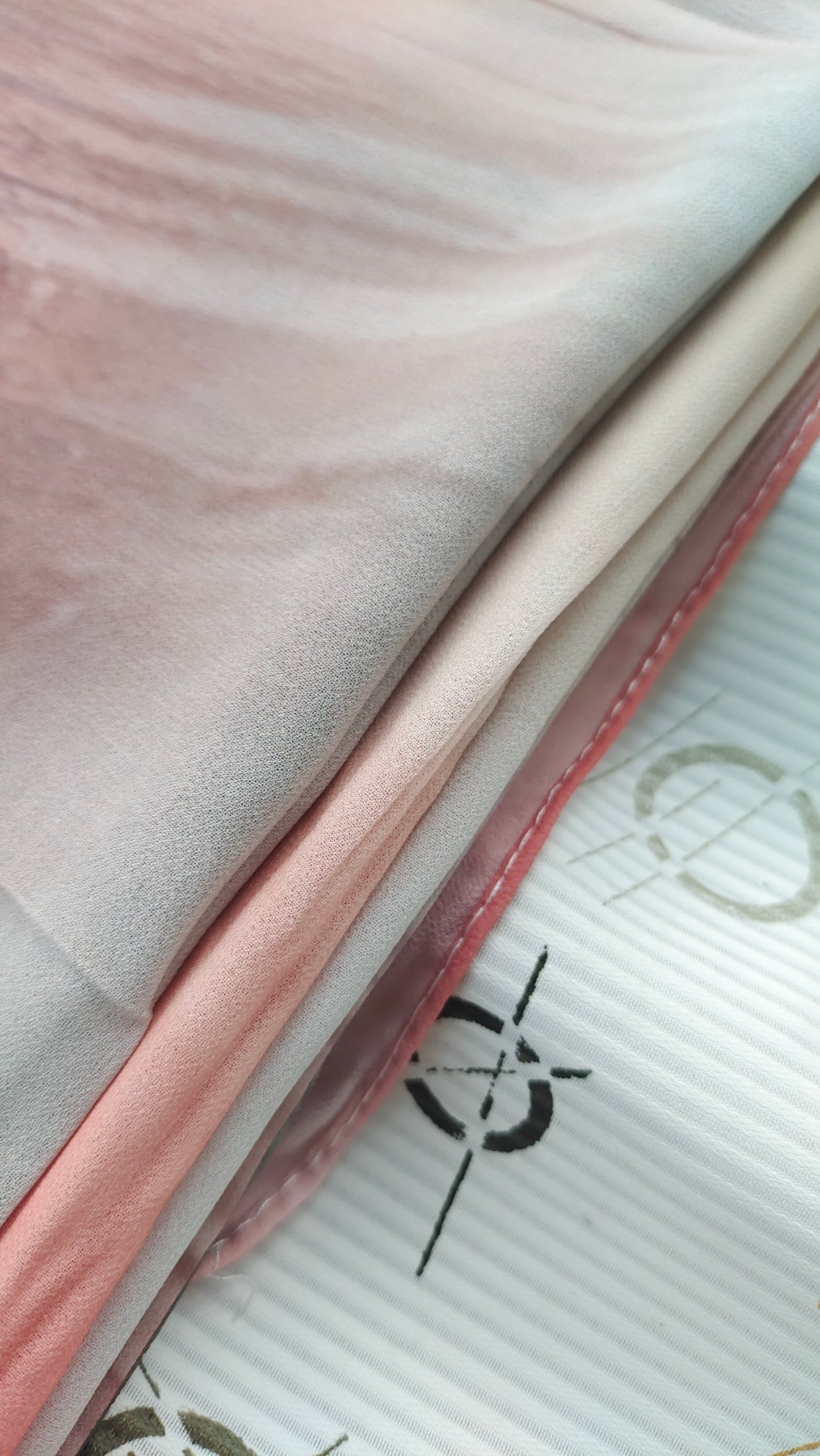 Rose Coral -  Malaysian Printed Heavy Chiffon Hijab (2m)