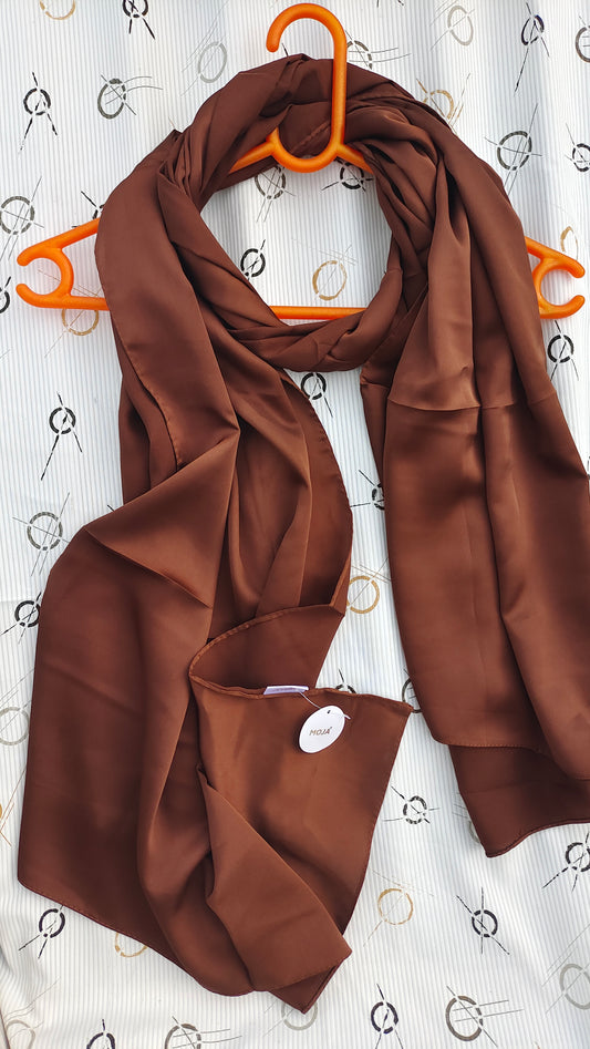 Moja Matte Satin Hijab – Copper Rust (2m)