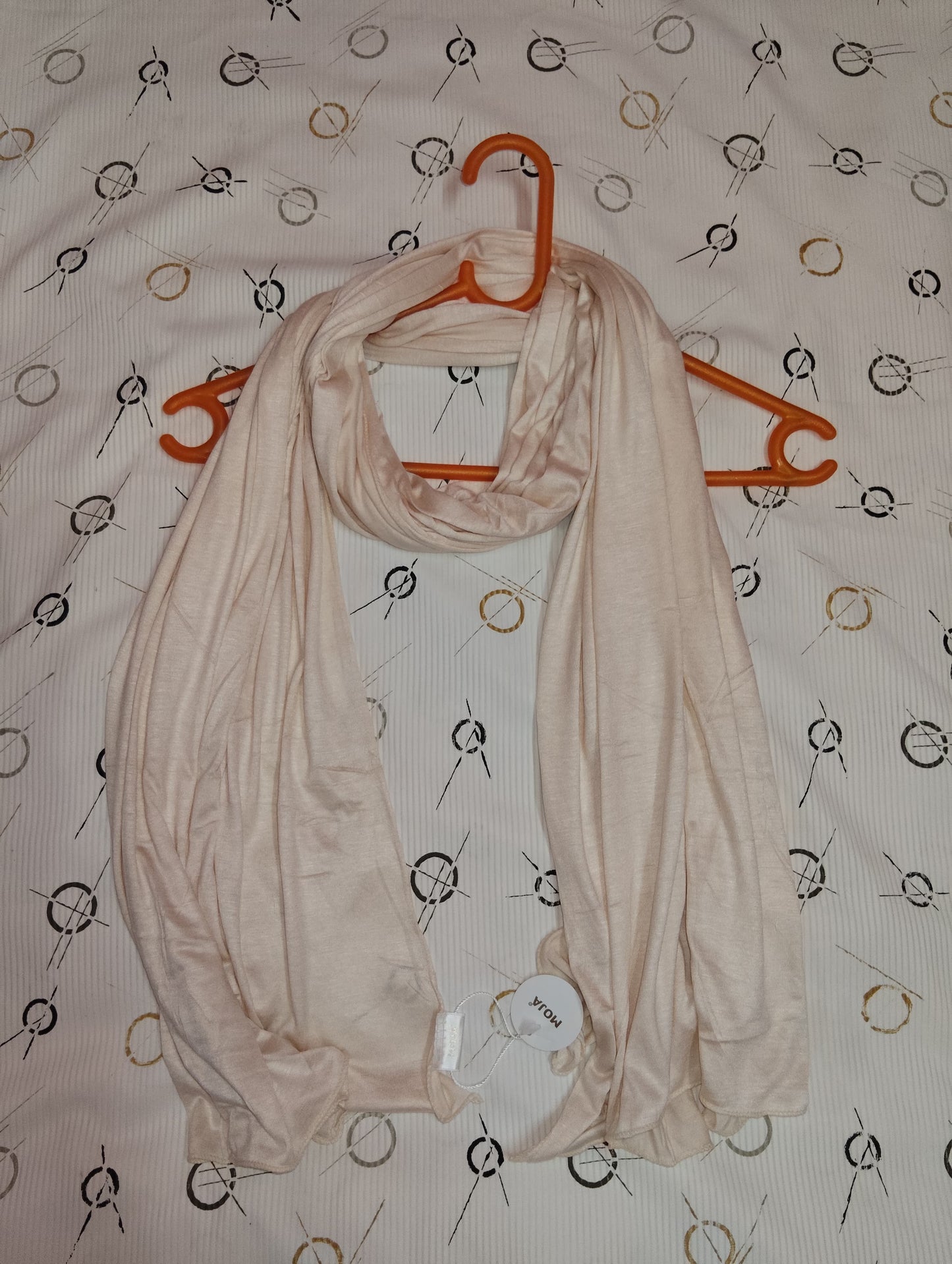 Moja Turkey Jersey Hijab – Soft Pearl White  | 186 × 75 cm (1.86 m)