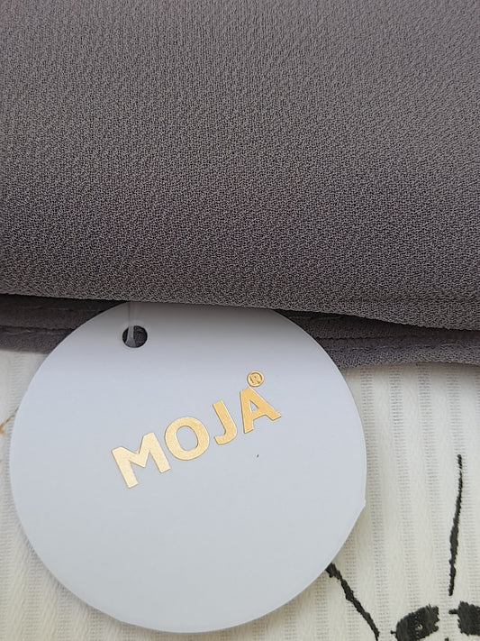 Moja Georgette/Chiffon Hijab – Fossil Grey| Lightweight, Flowing & Elegant