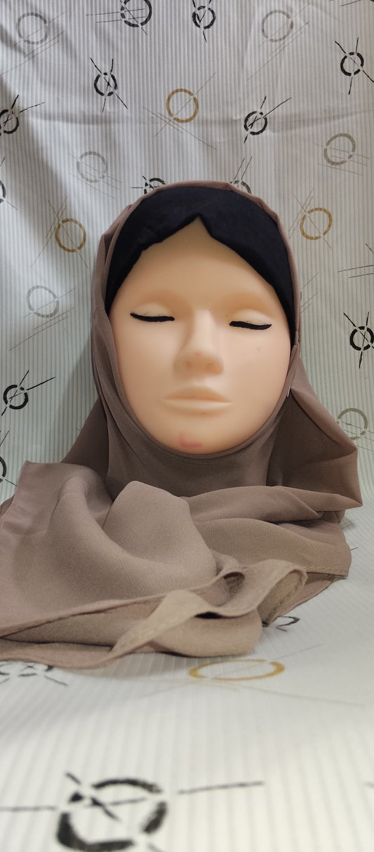 Premium Regular Heavy Chiffon ~ Mocha Veil | Lightweight