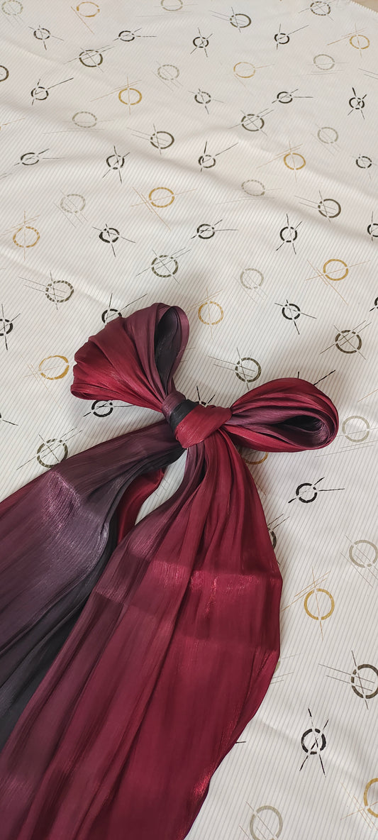 Organza Ombre Hijab – Garnet Wine | Lightweight, Elegant & Flowy