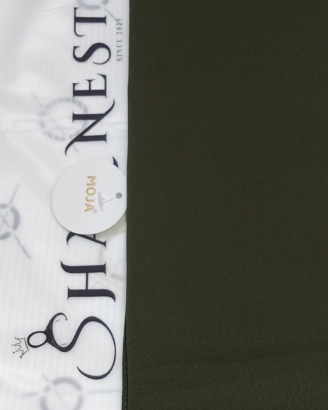 MOJA Malaysian Heavy Chiffon / Georgette Hijab – Dark Olive [2m Big Size]