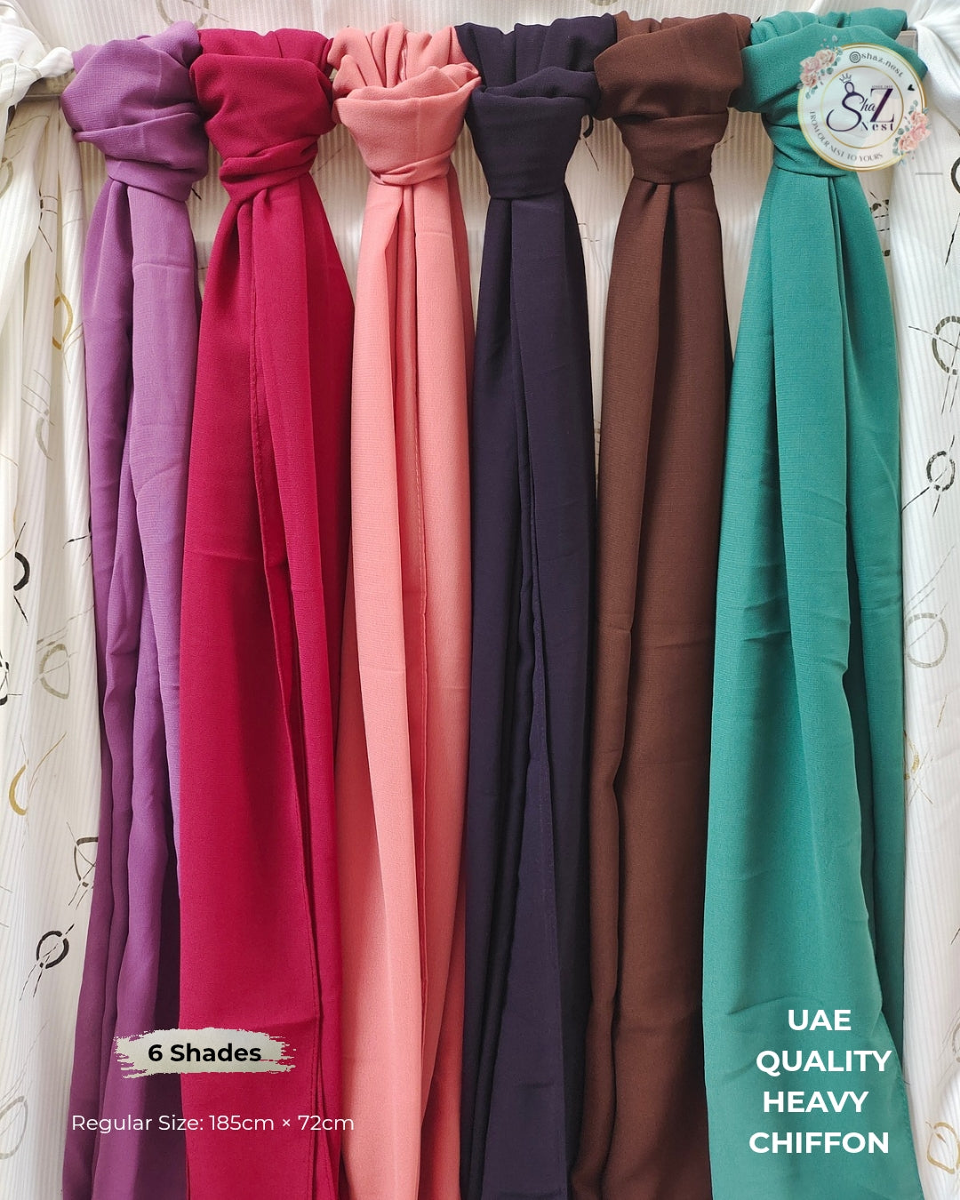 Rose Plum | UAE Quality Heavy Chiffon Hijab