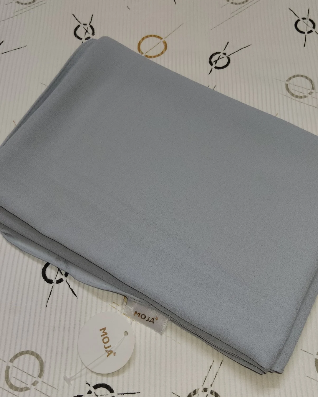 MOJA Malaysian Heavy Chiffon / Georgette Hijab – Powder Blue [2m Big Size]