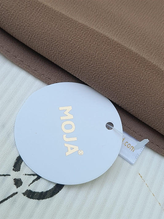Moja Georgette/Chiffon Hijab – Espresso| Lightweight, Flowing & Elegant