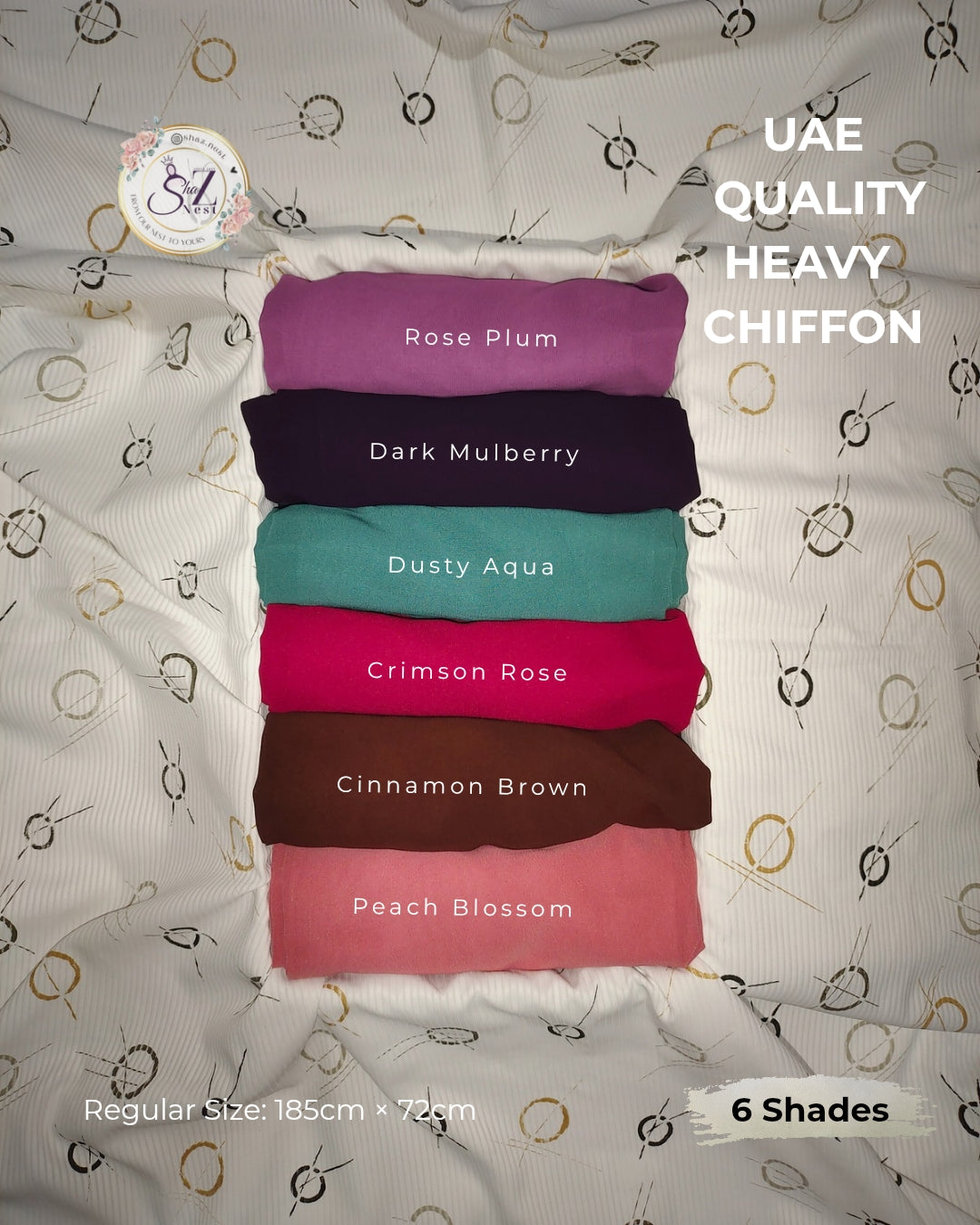 Rose Plum | UAE Quality Heavy Chiffon Hijab