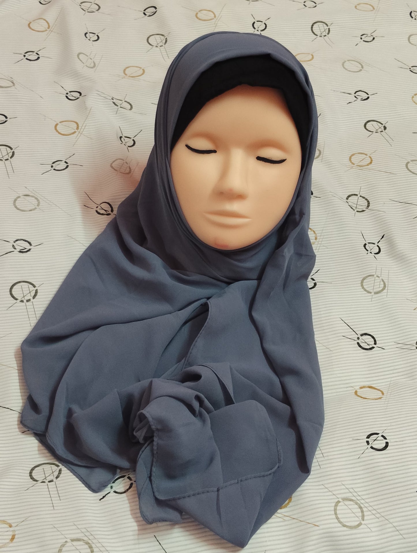 Premium Regular Heavy Chiffon ~ Slate Blue Grey  | Lightweight