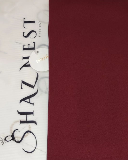 MOJA Malaysian Heavy Chiffon / Georgette Hijab – Dark Maroon [2m Big Size]