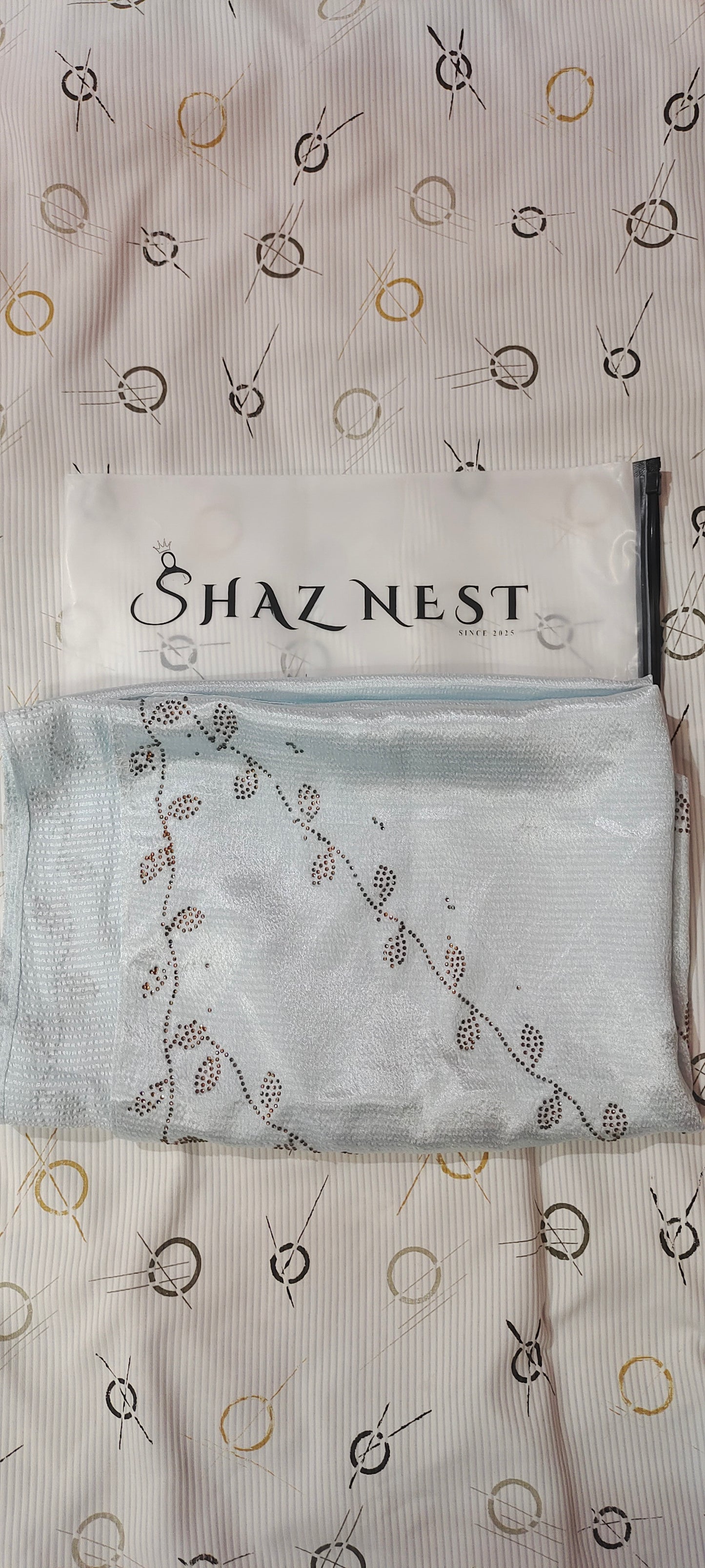 Concept Bubble Satin DMC Hijab ~ Silver Mist | Soft Satin with Elegant Fall