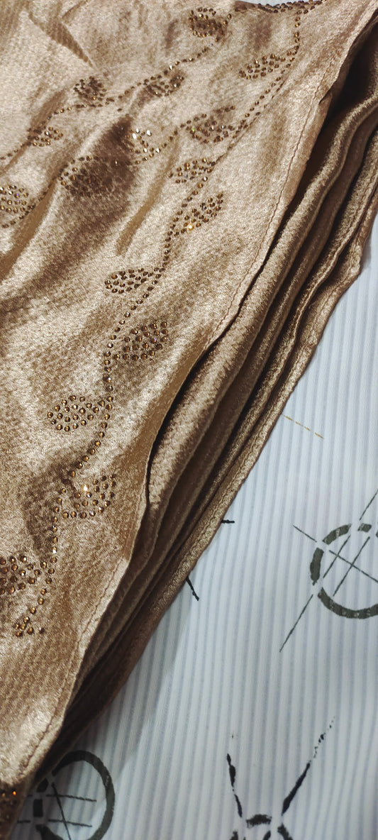 Concept Bubble Satin DMC Hijab ~ Warm Mocha | Soft Satin with Elegant Fall